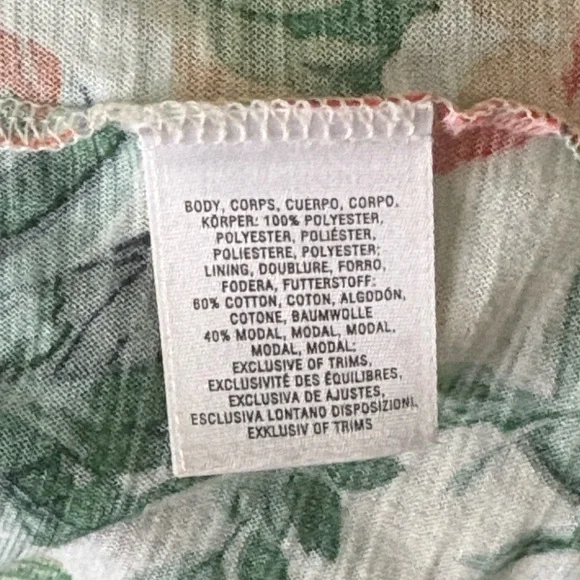 NEW Anthropologie Meadow Rue Floral Chiffon Jersey Knit Overlap Back Tank Top  M - Picture 12 of 15